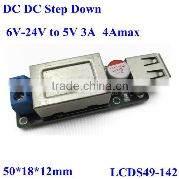 dc buck converter 6-24v 18v 12v 9v to 5v 3A usb charger board cell phone pcb board ,super hig efficiency , China supplier