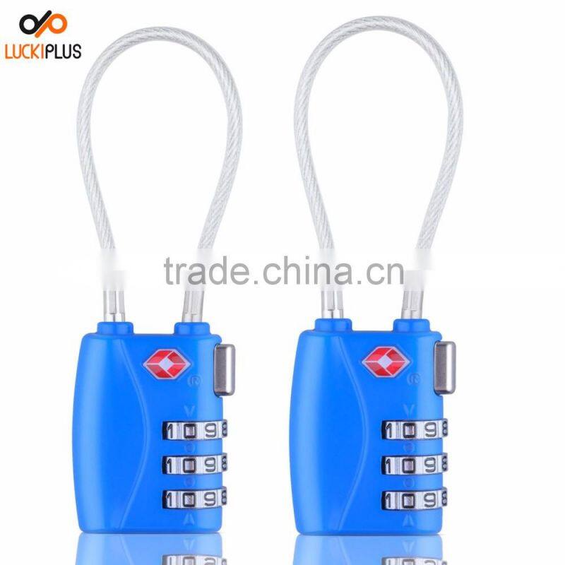 Luckiplus Luggage Locks Combination Password Locks Padlocks TSA Approved 3-Digit Blue