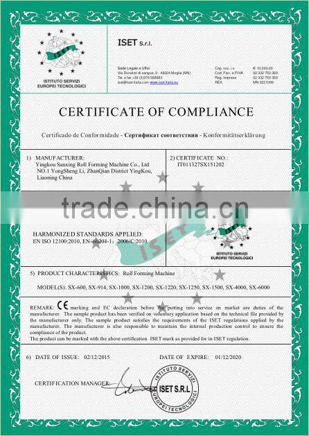 SANXING GROUP SABM arch roof roll forming machine in China