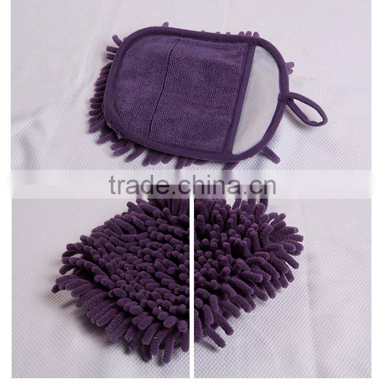 Motorcycle cleaning Microfiber wash gloves,car cleaning,microfiber chenille glove