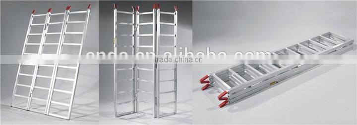 Tri-Fold Folding Motorcycle ATV Aluminum Snowmobile Lawn Trailer Loading Ramp