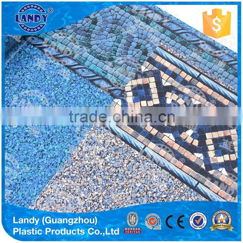 2016 printed various colors anti-aging pvc swimming pool liner