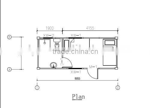 New type sandwich panel flatpack house 20ft movable building