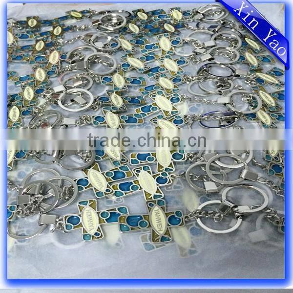 Promotional surfboard custom cheap epoxy metal silver zinc alloy keychain