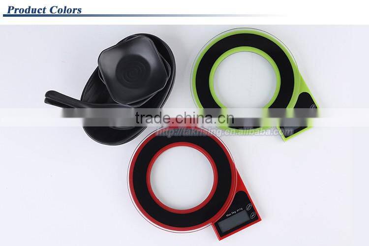 TKP416(Green) 2015 New Design Glass Kitchen Scale