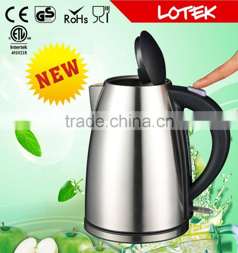 stainless steel water electric kettle 1.7L shining