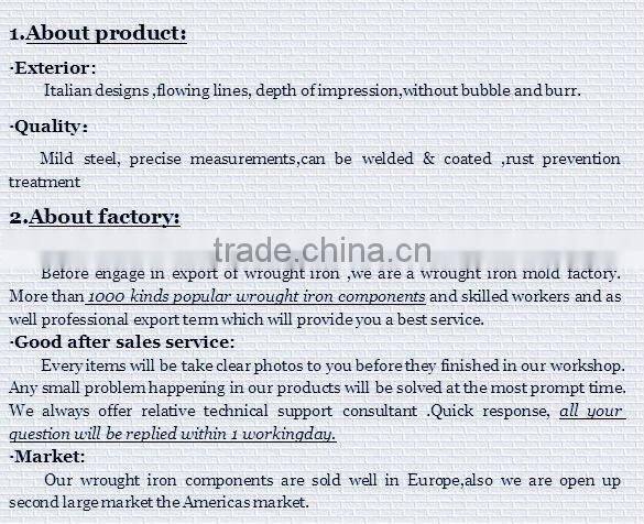 ornamental wrought iron stairs components