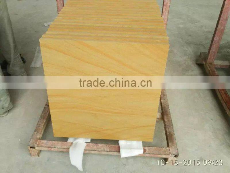 Chinese Yellow wooden sandstone tile