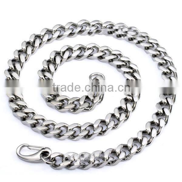 KSTONE Punk Stainless Steel Byzantine Link Chain Men's Bracelet with Necklace Jewelry Set