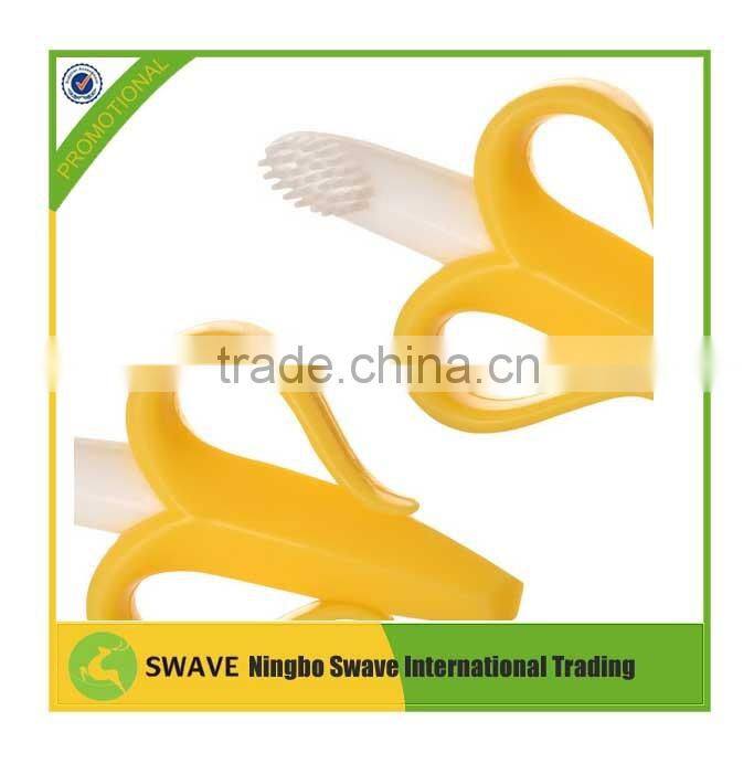 2016 Baby silicone banana tooth gum /Gum Massaging 3D banana Shape Silicone Baby Teething toy, silicone teether P76580
