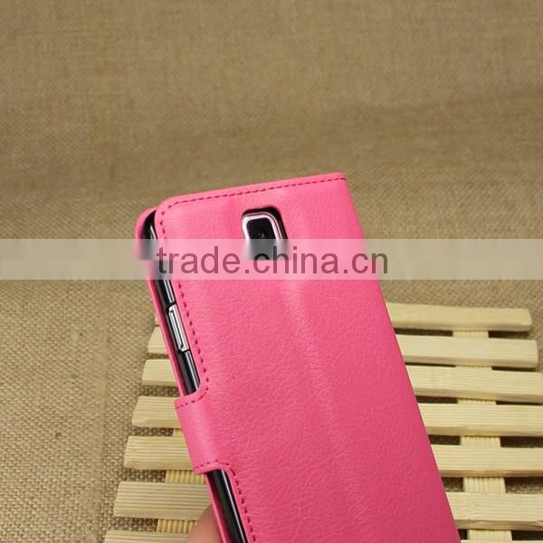 Wholesale Folio Stand Case for Samsung GALAXY Note3 N9000 PU Leather Flip Cover with Wallet