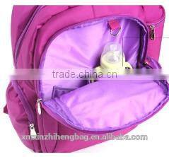 2015 fashionable convenient purple diaper bags with strong practicality