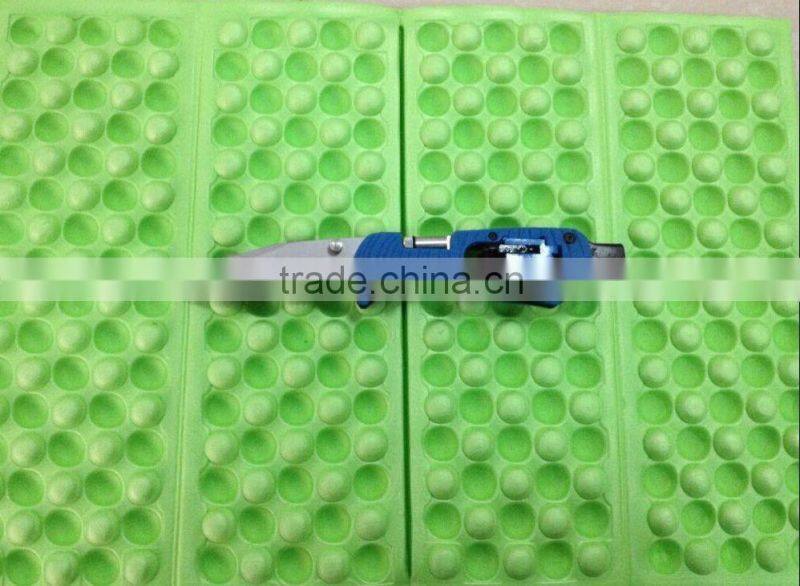 OEM blue outdoor multi knife with LED flashlight