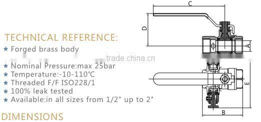 ART.1067 forged nickel-plated NPT threaded connection with ppr hydraulic motorize material good quality H28-2A brass ball valve