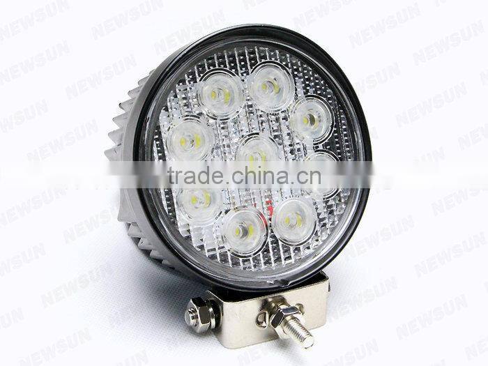 LED Work Light 27W Round Flood Beam/LED Work Lamp 10-30V