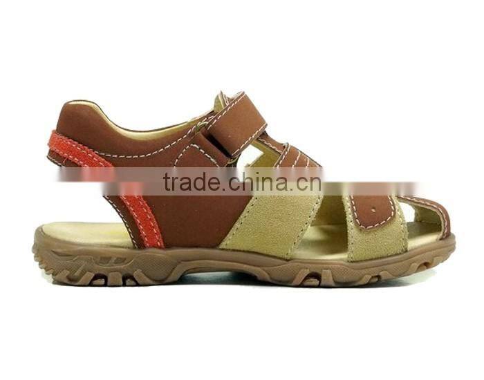 Summer Genuine Leather Frisky Children Sport Sandals with PU Lining
