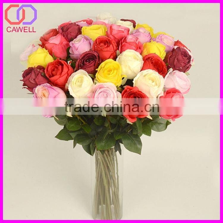 artificial silk white rose bud