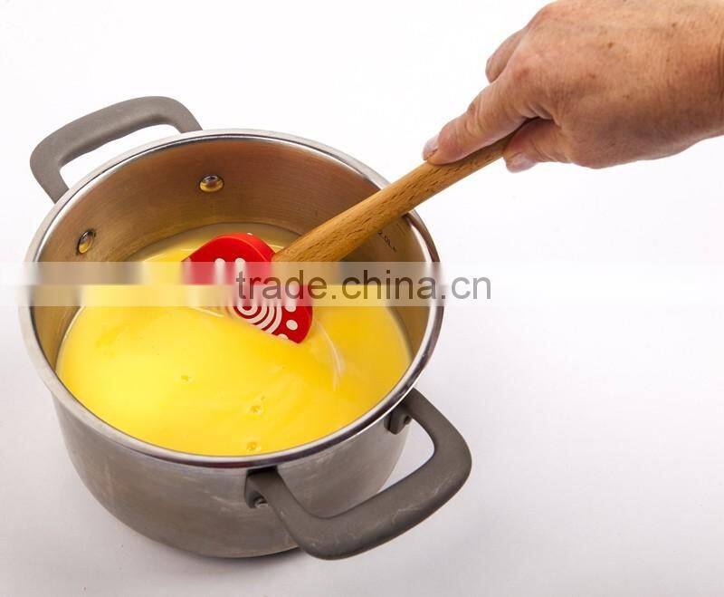 Feiaoda OEM factory Silicone Wooden Non-stick Spatula set of 3