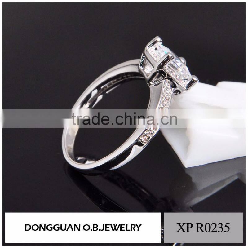 Personalized White Zircon Silver Ring Designs For Girl/Sterling Silver Ring