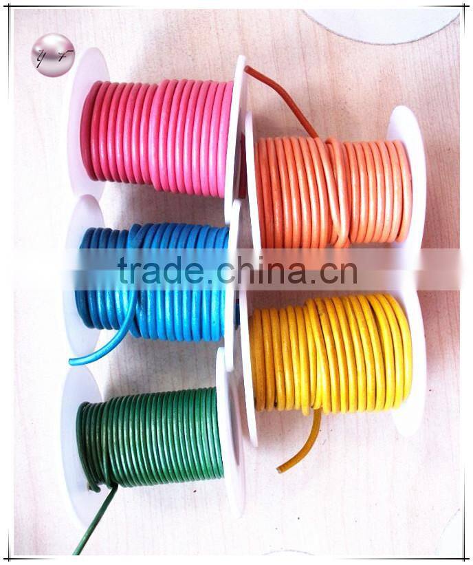 Round genuine cow leather cords