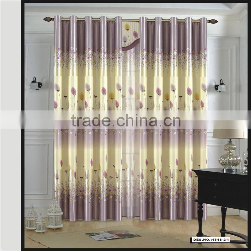 New blackout printed fabric with curtain net from China manufacturer