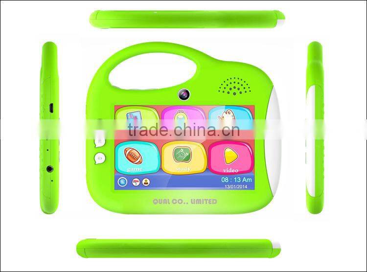 Hot Selling 5 inch kids tablet case with handle Rockchip 2926 single core Cortex A9 1.3GHz 800*480 Pixels HD Screen C