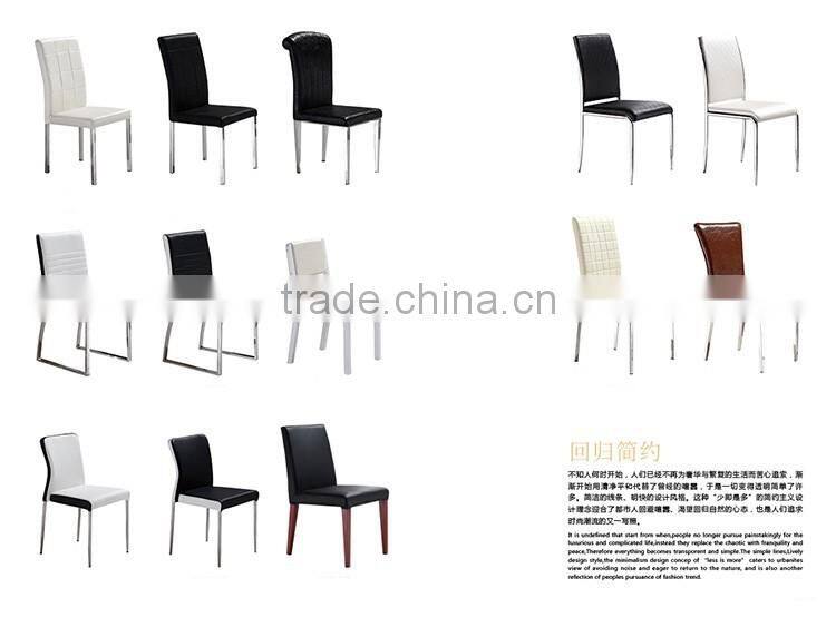 Modern dining room furniture black glass top metal frame dining table sets