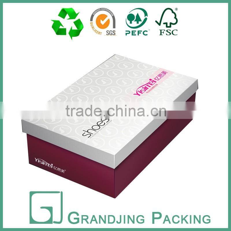 Luxury custom design shoes packaging paper box