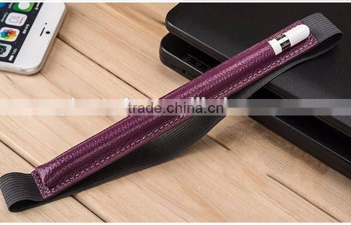 Cowhide Leather Pencil Holder for Apple Ipad Pro