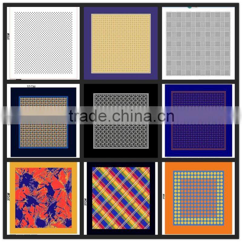 fashion Custom mens Silk digital printing Pocket Square