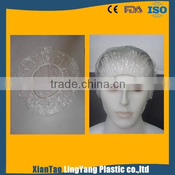 Disposable hotel use plastic shower cap,bath room shower cap