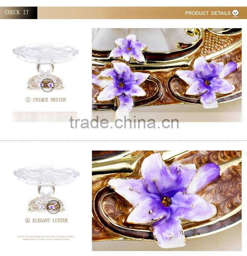 RORO enamel lily enamel home decoration craft fruit holder