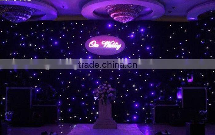 wedding decoration RGB Led star cloth & stage backdrop