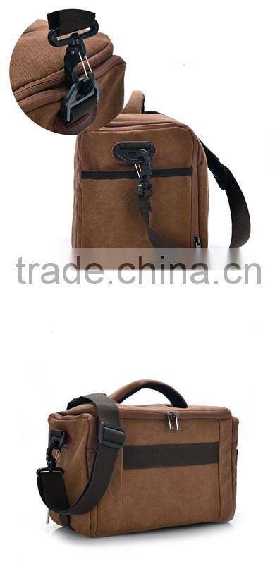 2015 new design outdoor canvas camera shoulder bag dslr camera bag