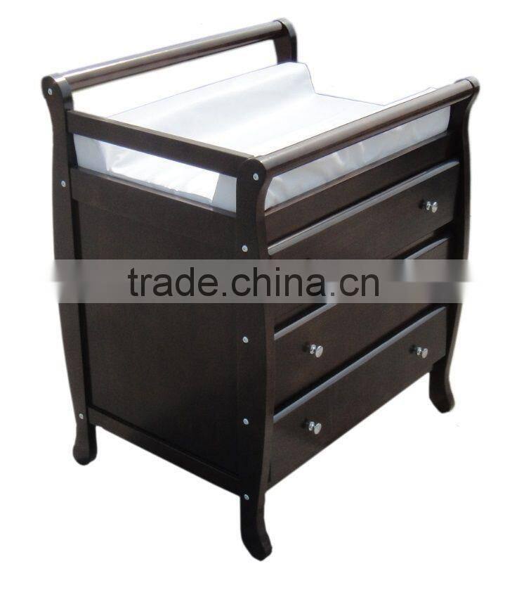 Solid pine cabinet/ three drawer change table/ pine chest