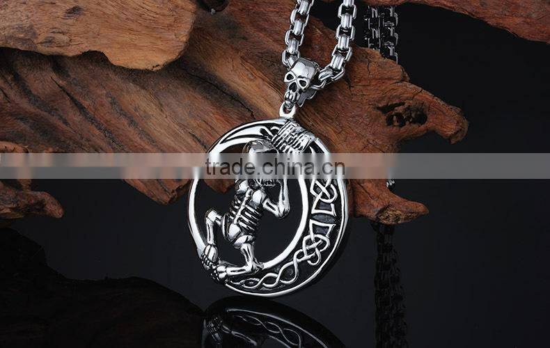 Personalized design skull jewelry wholesale arrowhead pendant