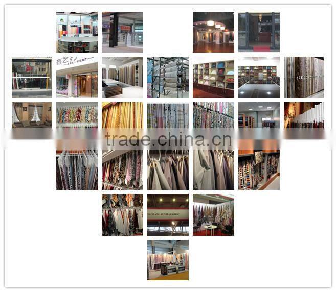 flower pattern China flocking fabric beaded style Chinese curtain Fabric