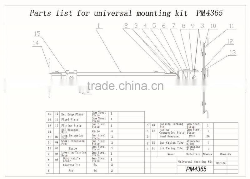 PM4365 projector ceiling mount