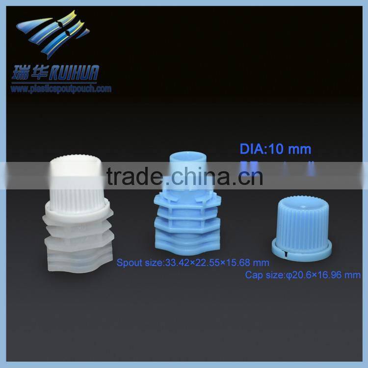 Hot sale 10mm long standing jelly bag plastic nozzle