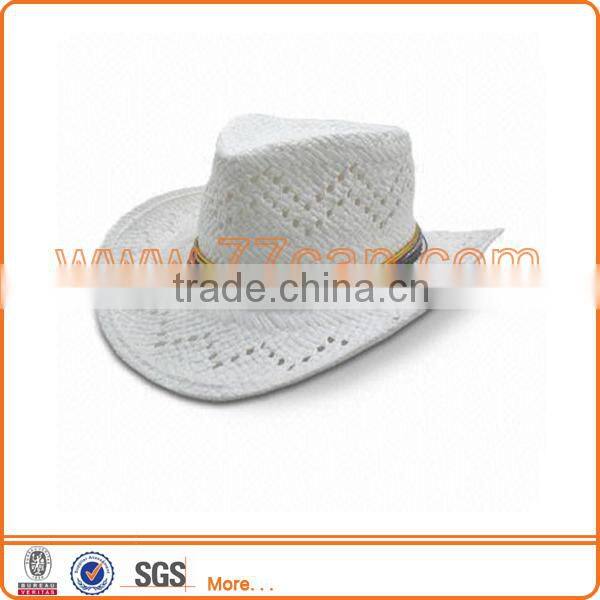New Fashion Folding Wide Brim Woven Paper Straw Hat Cowboy Hat for Decorate or Travelling