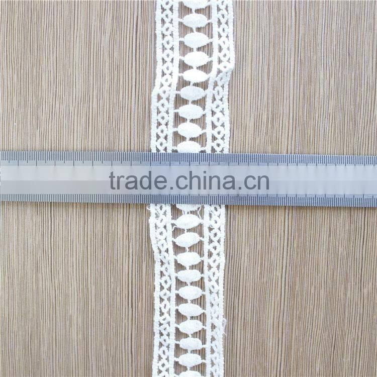 Cheap Embroidery Trim Lace Wholesale 100% Cotton Lace Trim for Dresses/Curtains
