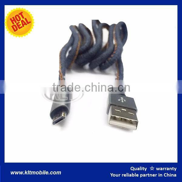 Leather USB Cable / cowboy usb cable for mobile phone