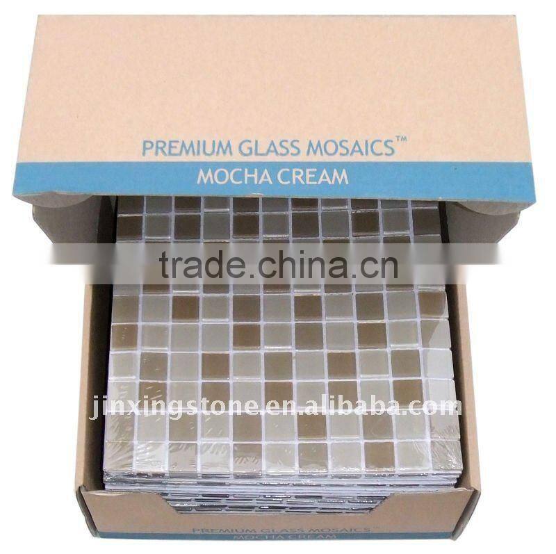 Sea Blue crystal glass mosaic tile with good quality