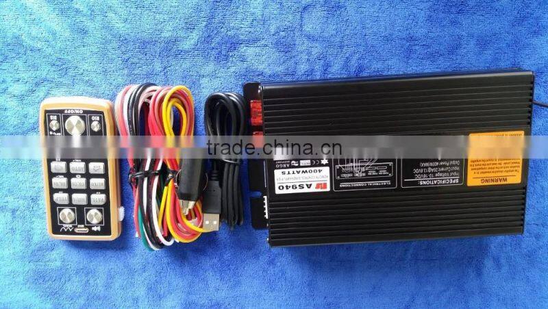 durable 400w electronic siren amplifier for police car AS940N