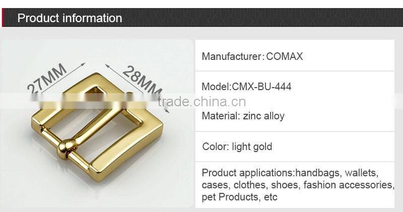 Fashion shiny gold 28mm metal strap bag clip buckle