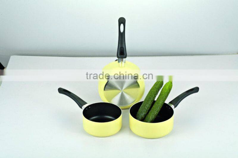 3 pcs aluminum non-stick sauce pan