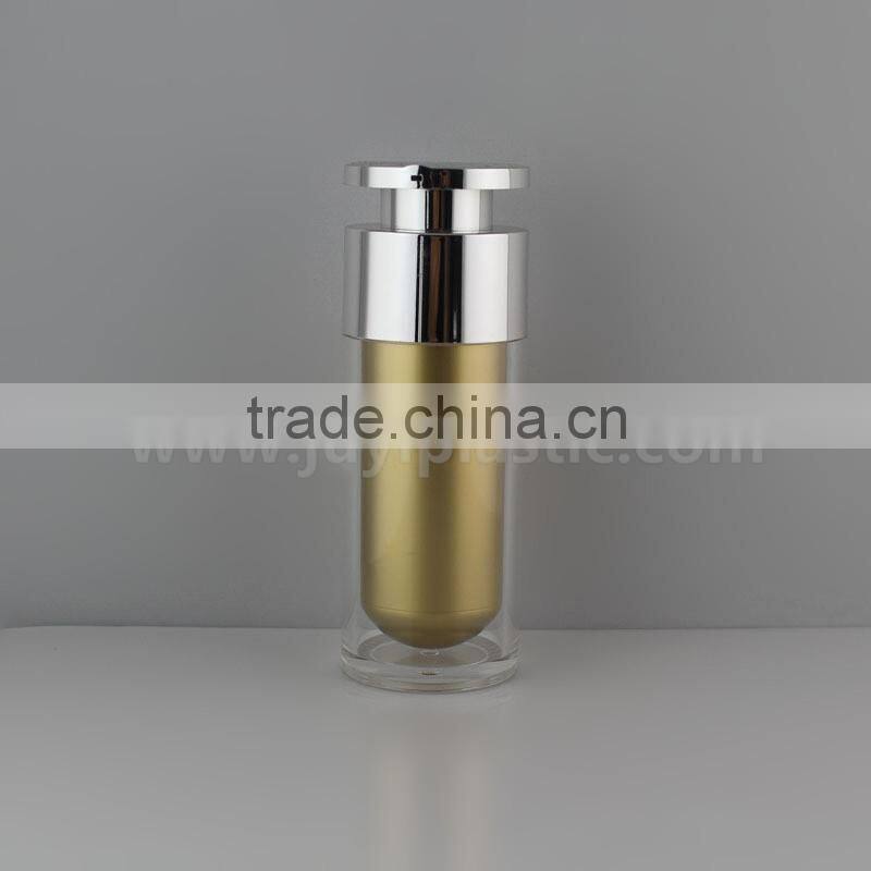 New style high quality round cosmetic airless pump bottle acrylic bottle for personal care