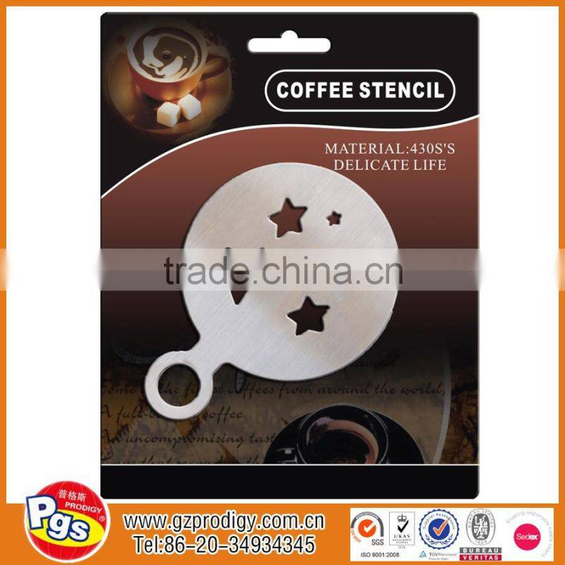 Customized Coffee Stencil, non toxic Coffee metal Stencil