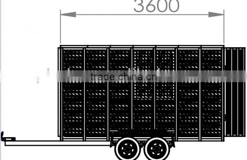 Powder coated galvanized Rubbish trailer