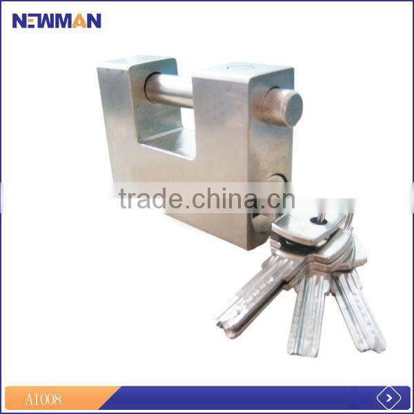 84mm titanium plated and nickle plated rectangular door lock